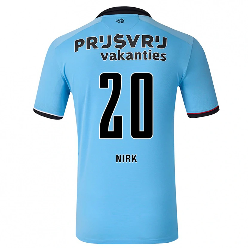 DanxenキッズJeremiah Nirk#20ディープスカイブルー ブラック レッドアウェイシャツ2026/27ジャージーユニフォーム
