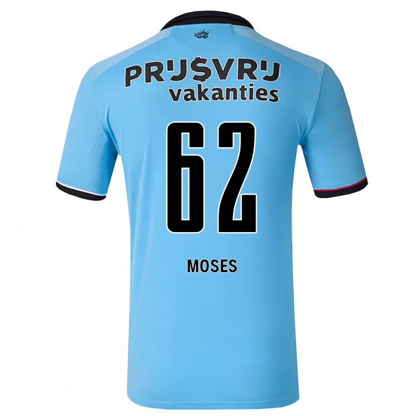 DanxenキッズTroy Moses#62ディープスカイブルー ブラック レッドアウェイシャツ2026/27ジャージーユニフォーム