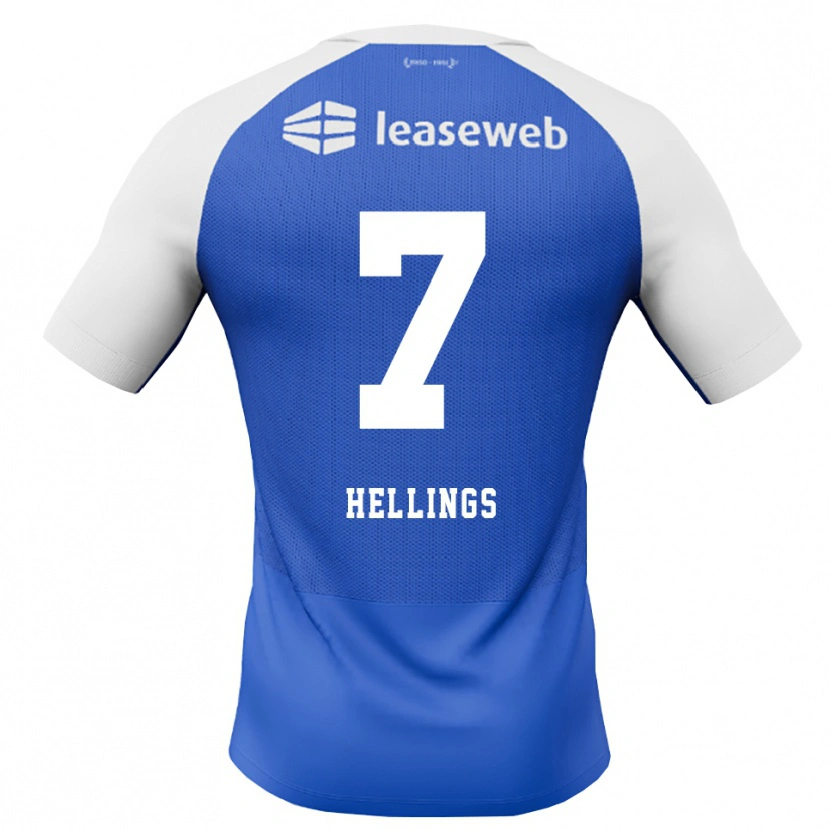 DanxenキッズChavarello Hellings#7ドジャーブルー レッド ホワイトアウェイシャツ2026/27ジャージーユニフォーム