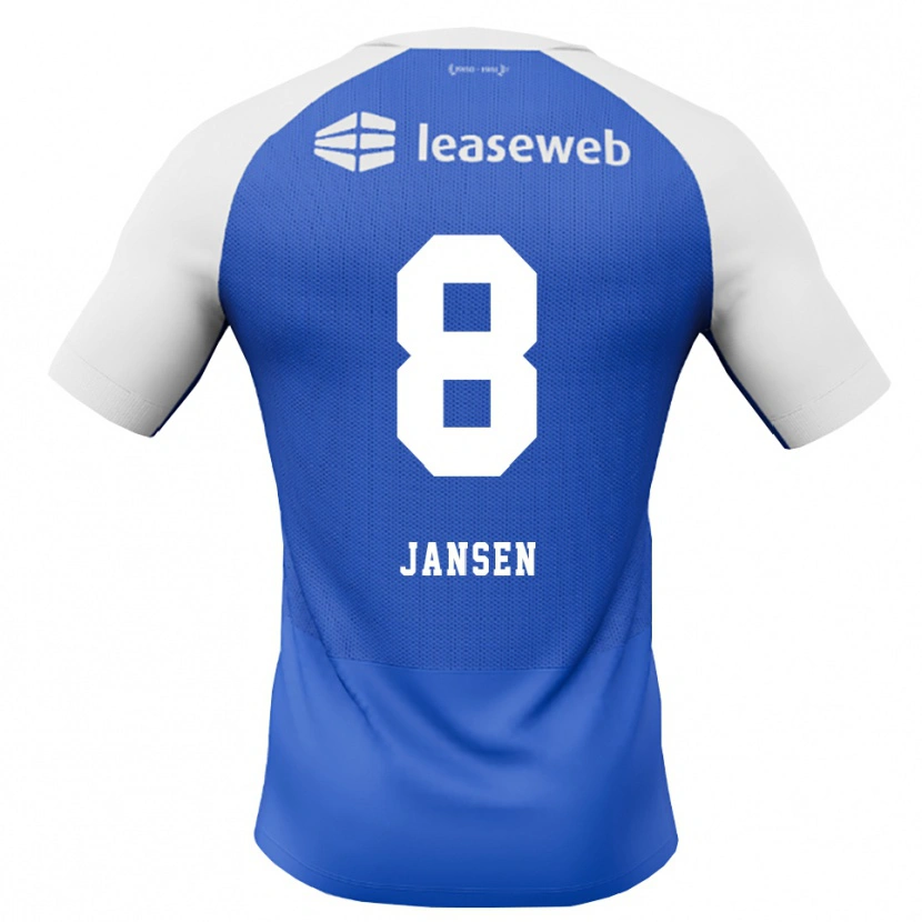 DanxenキッズJim Jansen#8ドジャーブルー レッド ホワイトアウェイシャツ2026/27ジャージーユニフォーム