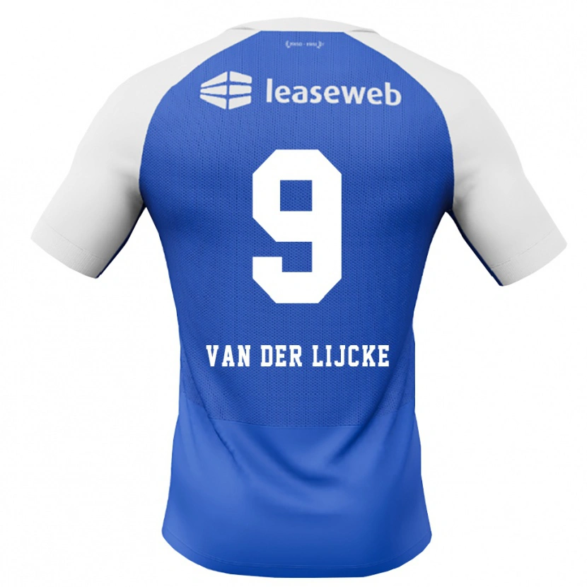 DanxenキッズDonny Van Der Lijcke#9ドジャーブルー レッド ホワイトアウェイシャツ2026/27ジャージーユニフォーム
