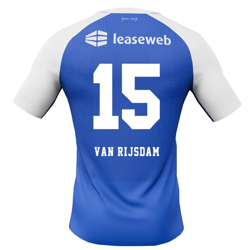 DanxenキッズJulian Van Rijsdam#15ドジャーブルー レッド ホワイトアウェイシャツ2026/27ジャージーユニフォーム