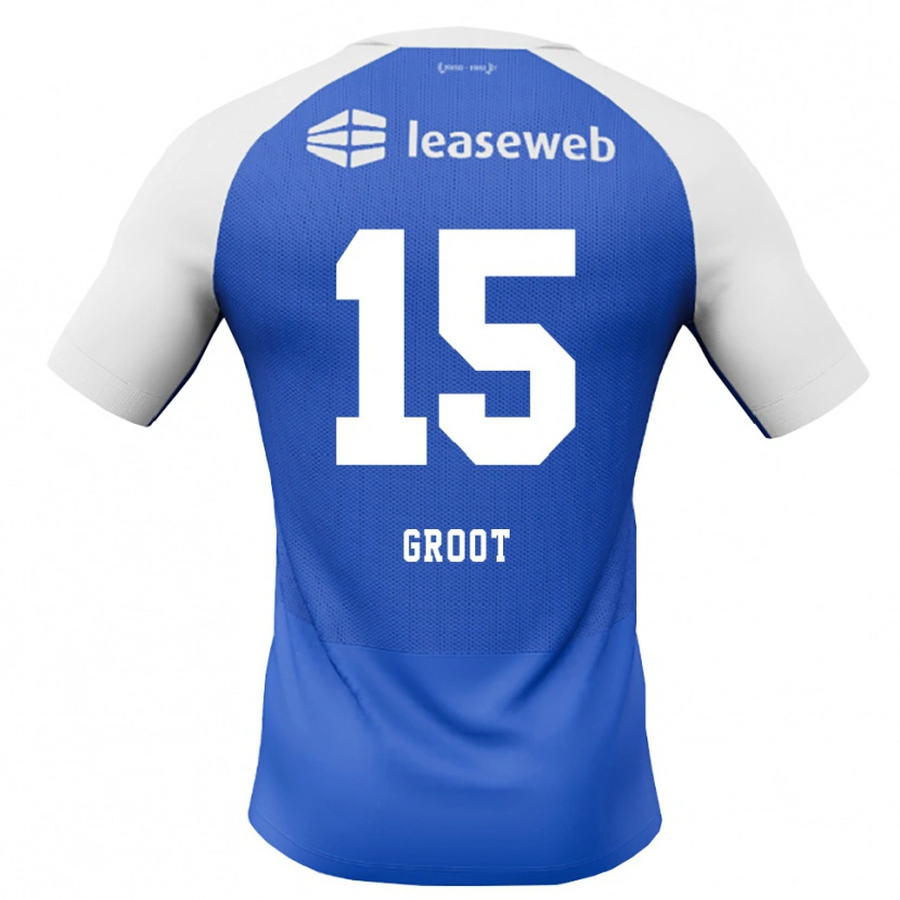 DanxenキッズPleun Groot#15ドジャーブルー レッド ホワイトアウェイシャツ2026/27ジャージーユニフォーム