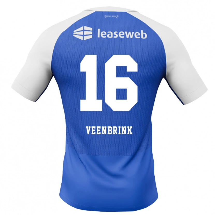 DanxenキッズJayden Veenbrink#16ドジャーブルー レッド ホワイトアウェイシャツ2026/27ジャージーユニフォーム
