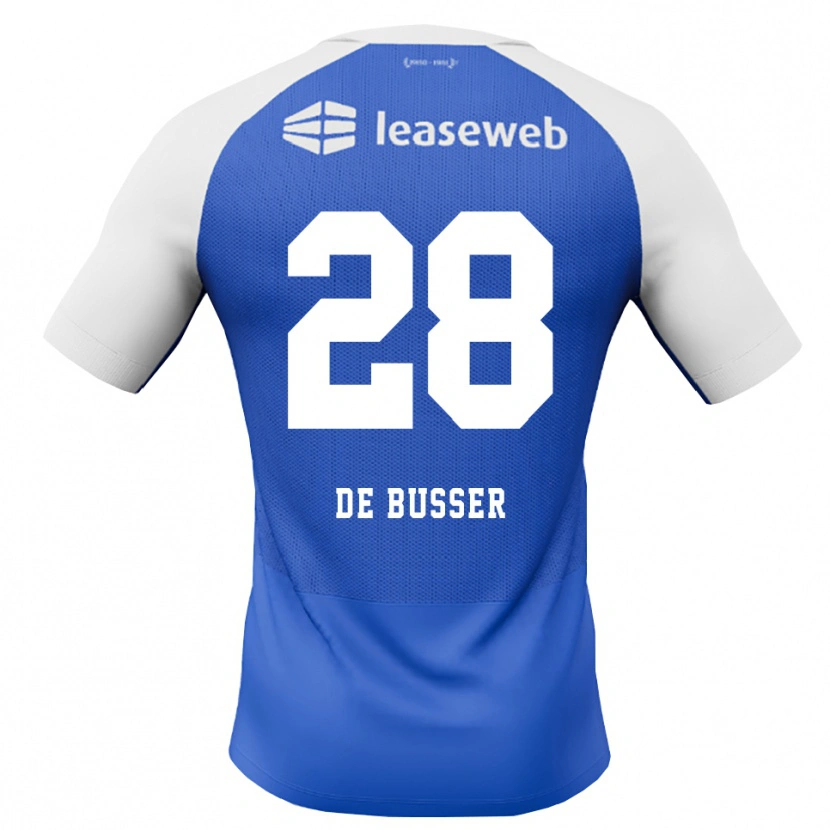 DanxenキッズJari De Busser#28ドジャーブルー レッド ホワイトアウェイシャツ2026/27ジャージーユニフォーム