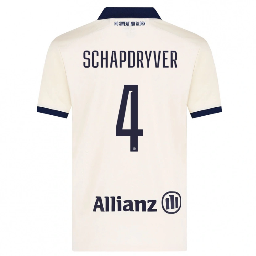 DanxenキッズEmely Schapdryver#4ベージュ ブラックアウェイシャツ2026/27ジャージーユニフォーム