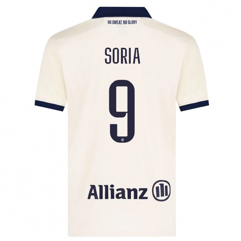 DanxenキッズMatteo Soria#9ベージュ ブラックアウェイシャツ2026/27ジャージーユニフォーム