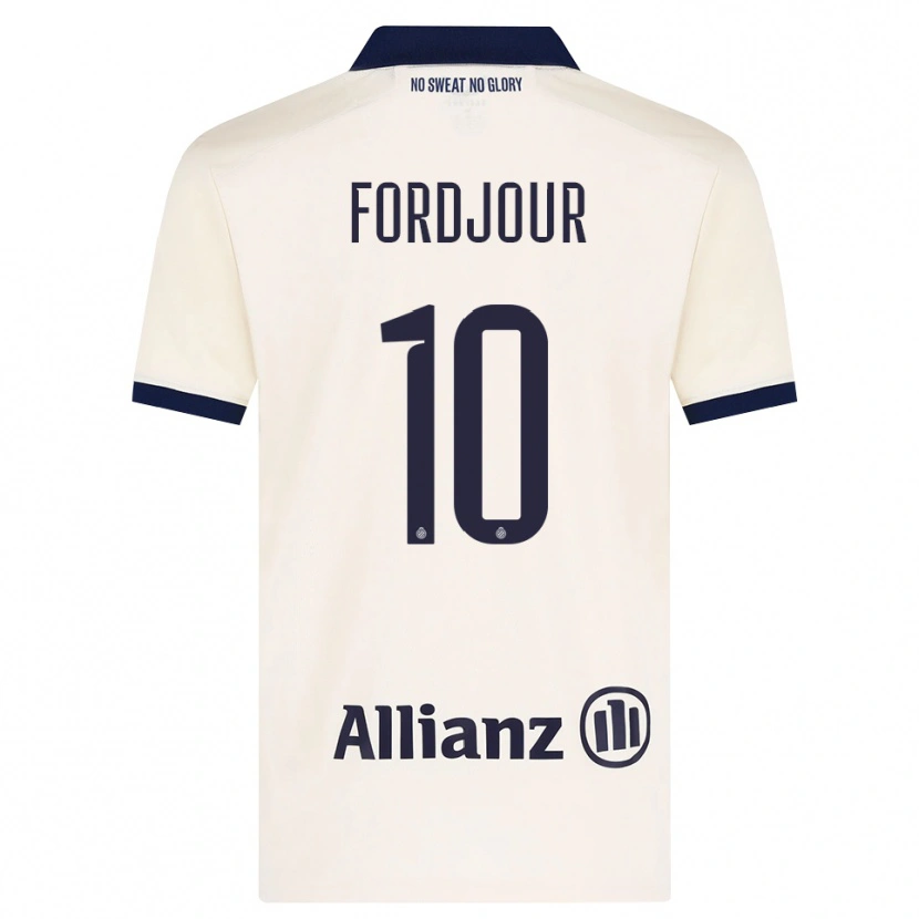 Danxenキッズリッチモンド・ドゥアー・フォルジュール#10ベージュ ブラックアウェイシャツ2026/27ジャージーユニフォーム