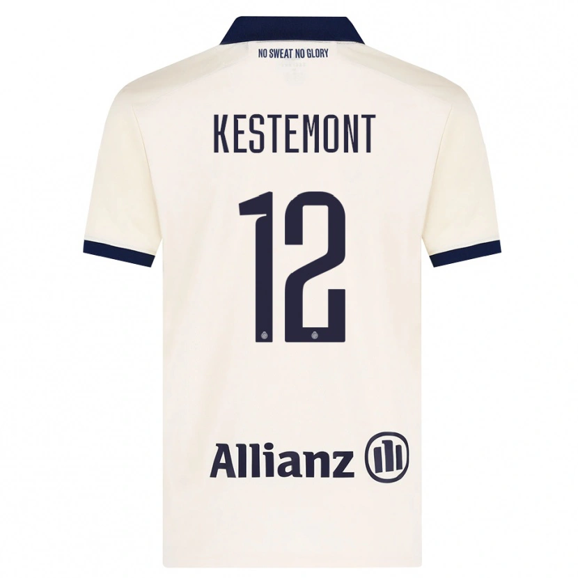 DanxenキッズThibeau Kestemont#12ベージュ ブラックアウェイシャツ2026/27ジャージーユニフォーム