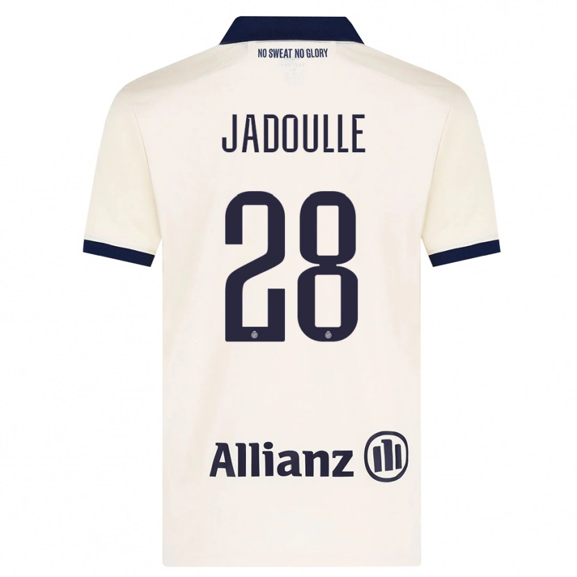 DanxenキッズRomane Jadoulle#28ベージュ ブラックアウェイシャツ2026/27ジャージーユニフォーム
