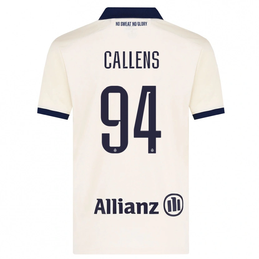 DanxenキッズEmiel Callens#94ベージュ ブラックアウェイシャツ2026/27ジャージーユニフォーム
