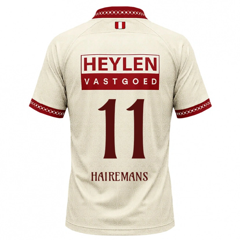 DanxenキッズGeoffry Hairemans#11ベージュ レッドアウェイシャツ2026/27ジャージーユニフォーム