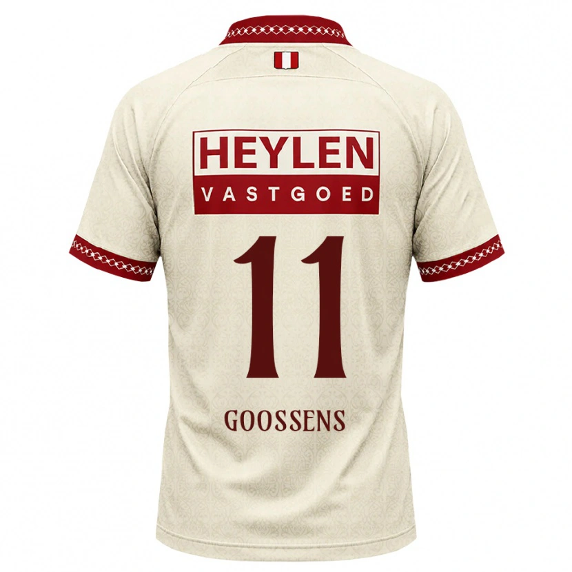 DanxenキッズMattias Goossens#11ベージュ レッドアウェイシャツ2026/27ジャージーユニフォーム