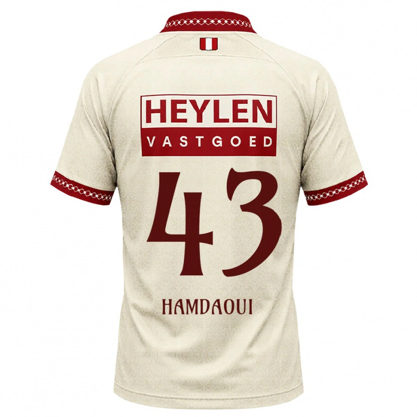Danxenキッズユセフ・ハムダウィ#43ベージュ レッドアウェイシャツ2026/27ジャージーユニフォーム