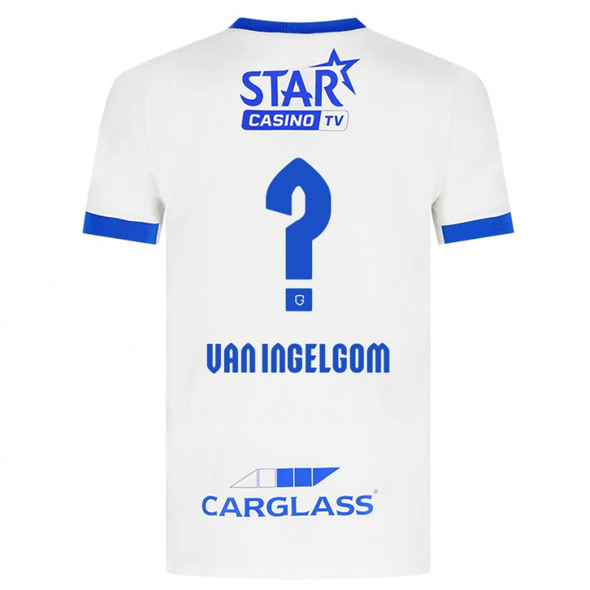 DanxenキッズTijn Van Ingelgom#0ホワイト ブルーアウェイシャツ2026/27ジャージーユニフォーム