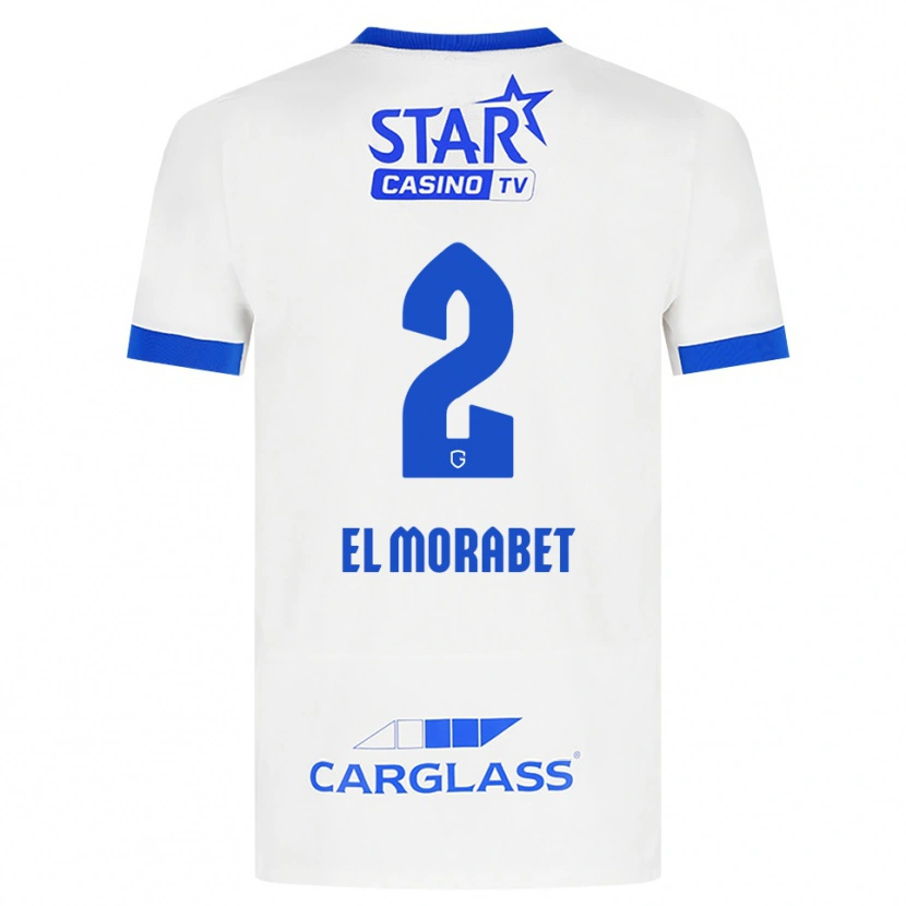 DanxenキッズSami El Morabet#2ホワイト ブルーアウェイシャツ2026/27ジャージーユニフォーム