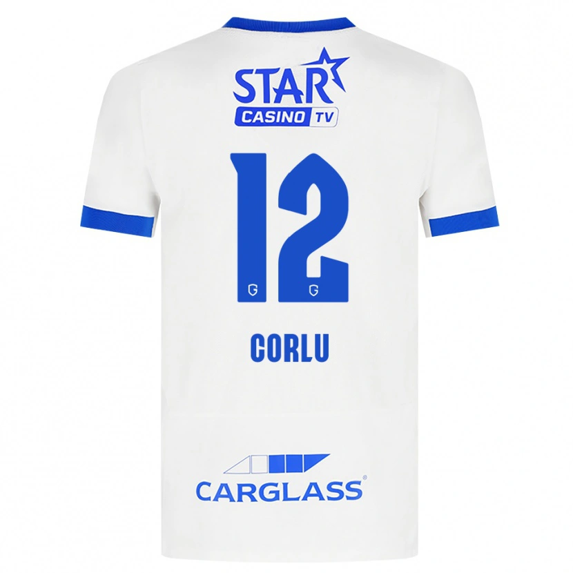 DanxenキッズRonas Corlu#12ホワイト ブルーアウェイシャツ2026/27ジャージーユニフォーム