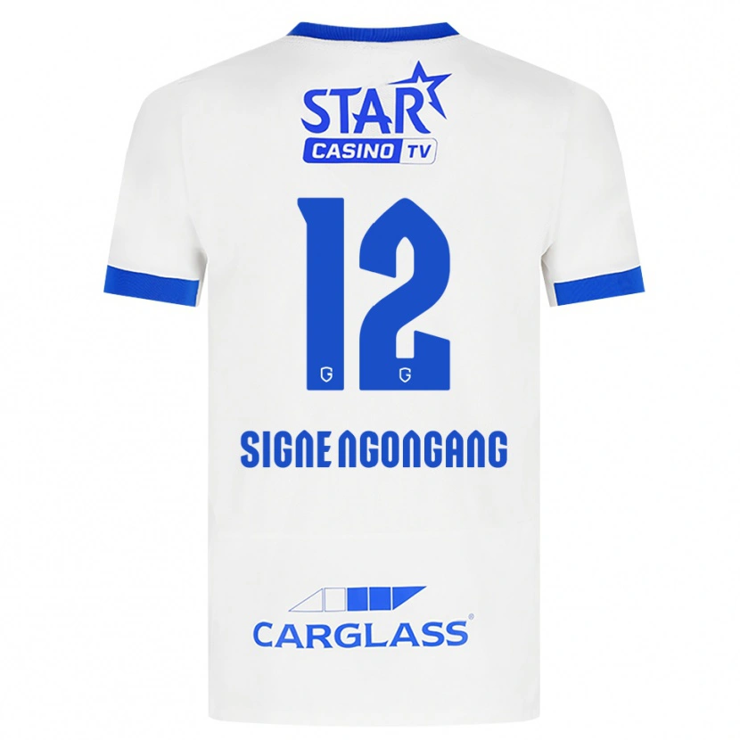 DanxenキッズYannick Signe Ngongang#12ホワイト ブルーアウェイシャツ2026/27ジャージーユニフォーム