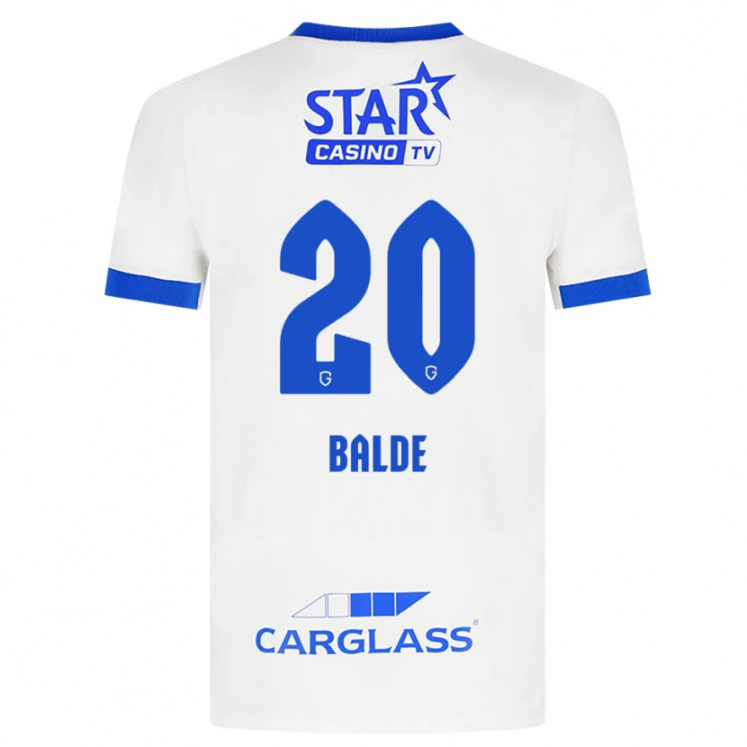 DanxenキッズThierno Balde#20ホワイト ブルーアウェイシャツ2026/27ジャージーユニフォーム