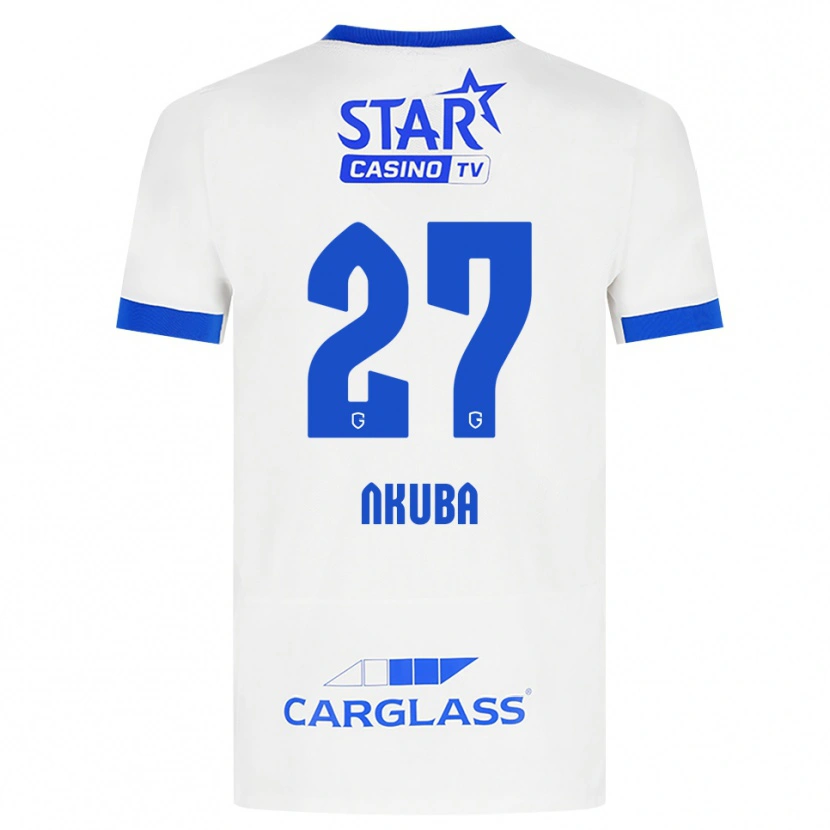 DanxenキッズKen Nkuba#27ホワイト ブルーアウェイシャツ2026/27ジャージーユニフォーム