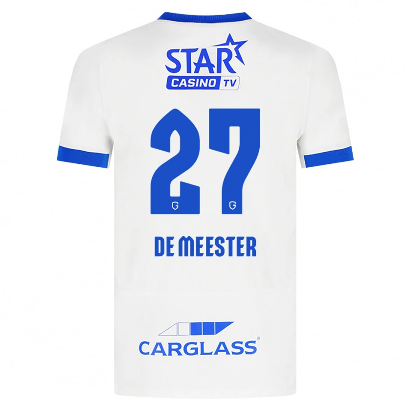 DanxenキッズJoyce De Meester#27ホワイト ブルーアウェイシャツ2026/27ジャージーユニフォーム