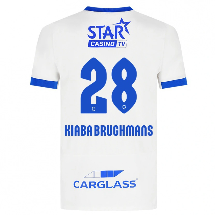 DanxenキッズLucca Brughmans#28ホワイト ブルーアウェイシャツ2026/27ジャージーユニフォーム