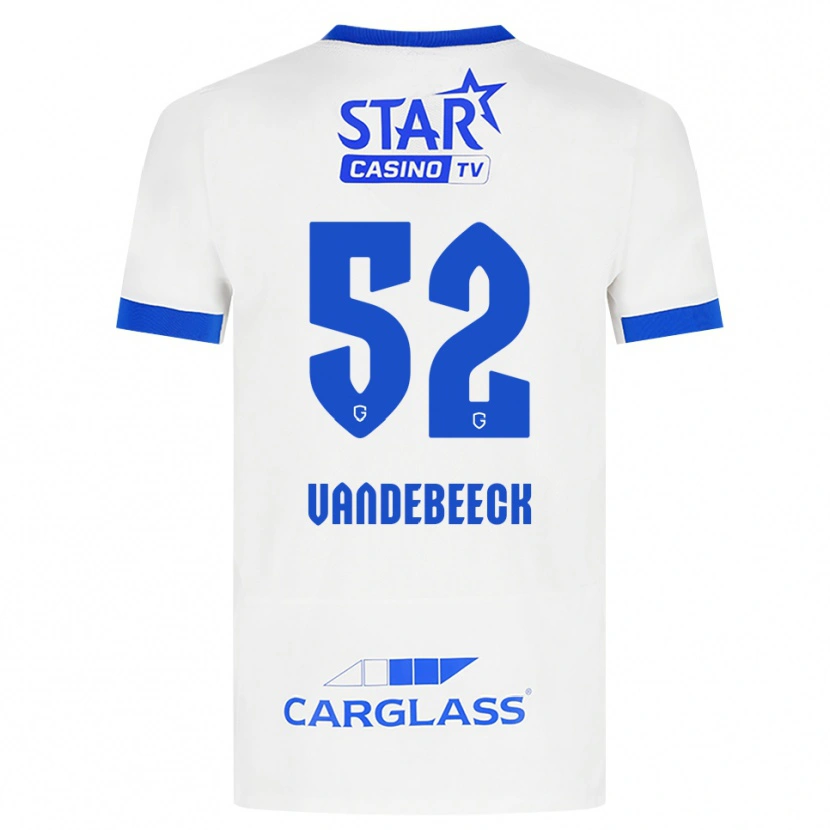 DanxenキッズEmmely Vandebeeck#52ホワイト ブルーアウェイシャツ2026/27ジャージーユニフォーム