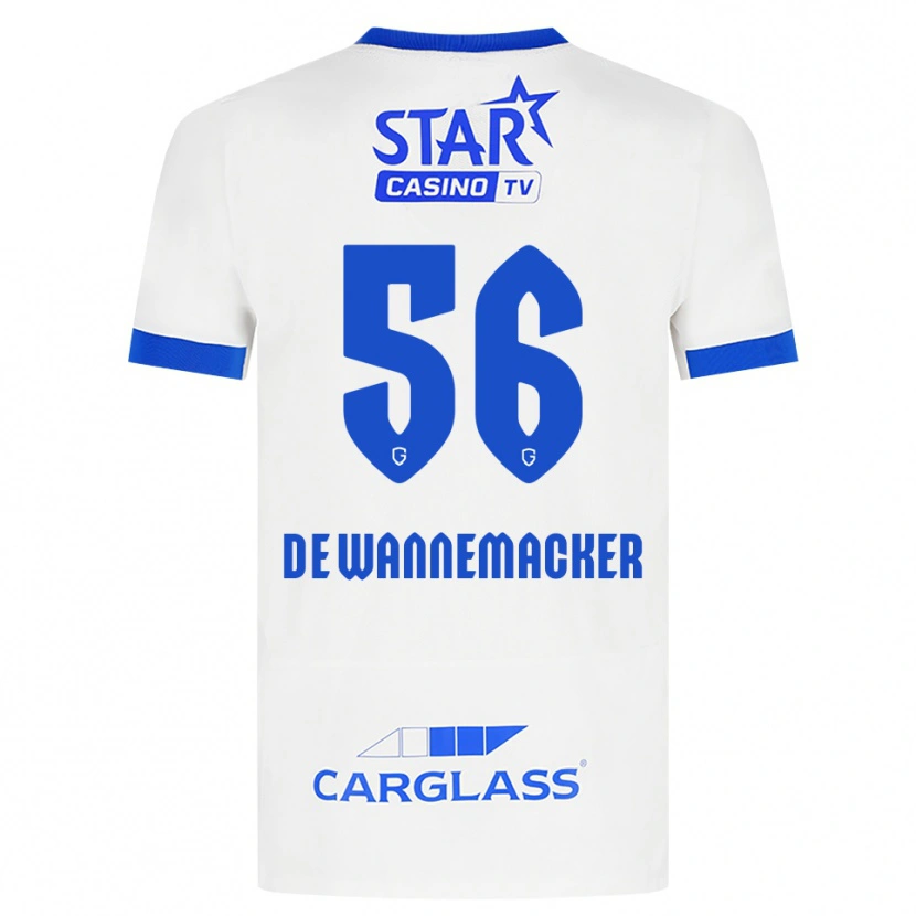 DanxenキッズAugust De Wannemacker#56ホワイト ブルーアウェイシャツ2026/27ジャージーユニフォーム