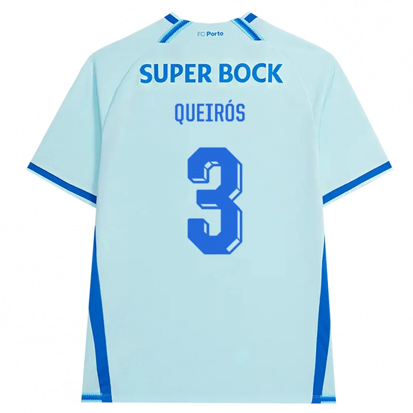 DanxenキッズMariana Queirós#3ライトシアン ブルーサードユニフォームシャツ2026/27ジャージーユニフォーム