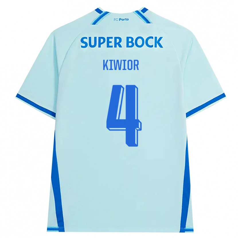 Danxenキッズヤクブ・キヴィオル#4ライトシアン ブルーサードユニフォームシャツ2026/27ジャージーユニフォーム