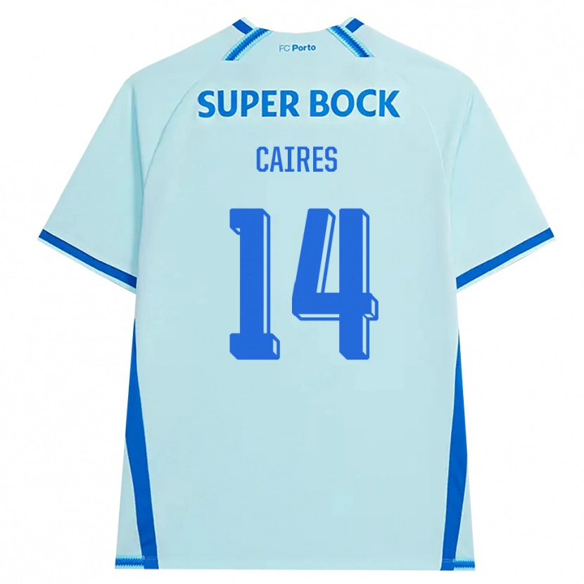 DanxenキッズTiago Caires#14ライトシアン ブルーサードユニフォームシャツ2026/27ジャージーユニフォーム