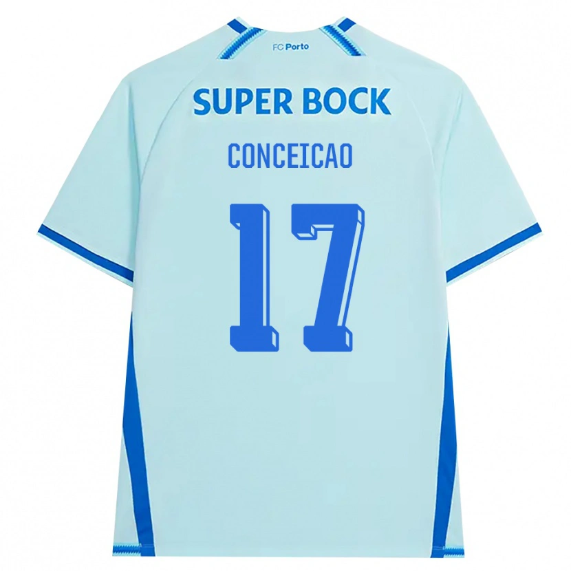 Danxenキッズロドリゴ・コンセイソン#17ライトシアン ブルーサードユニフォームシャツ2026/27ジャージーユニフォーム
