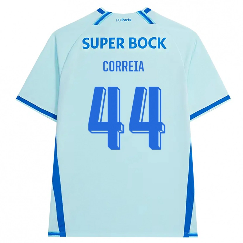 Danxenキッズロマン・コレイア#44ライトシアン ブルーサードユニフォームシャツ2026/27ジャージーユニフォーム