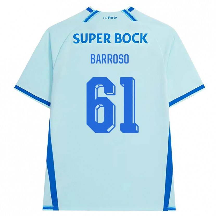 DanxenキッズFrancisco Barroso#61ライトシアン ブルーサードユニフォームシャツ2026/27ジャージーユニフォーム