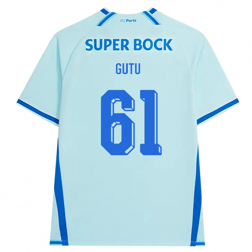 Danxenキッズデニス・グトゥ#61ライトシアン ブルーサードユニフォームシャツ2026/27ジャージーユニフォーム
