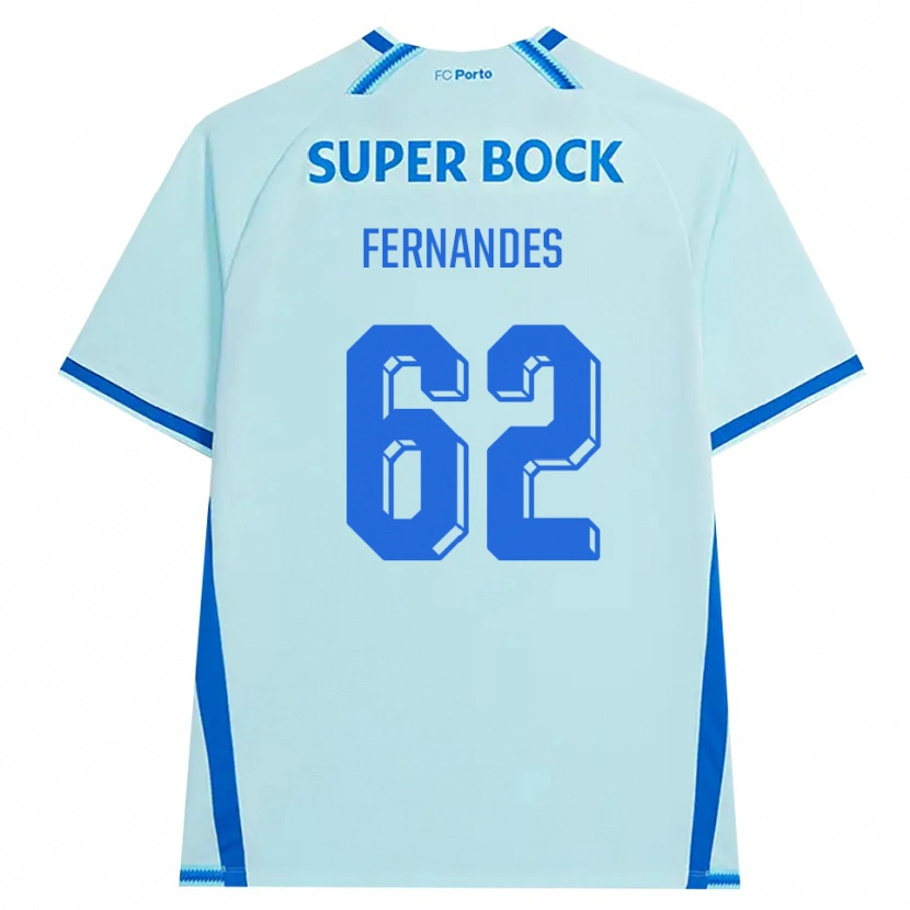Danxenキッズロドリゴ・フェルナンデス#62ライトシアン ブルーサードユニフォームシャツ2026/27ジャージーユニフォーム