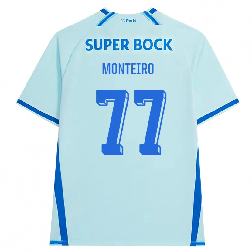 Danxenキッズルイ・モンテイロ#77ライトシアン ブルーサードユニフォームシャツ2026/27ジャージーユニフォーム