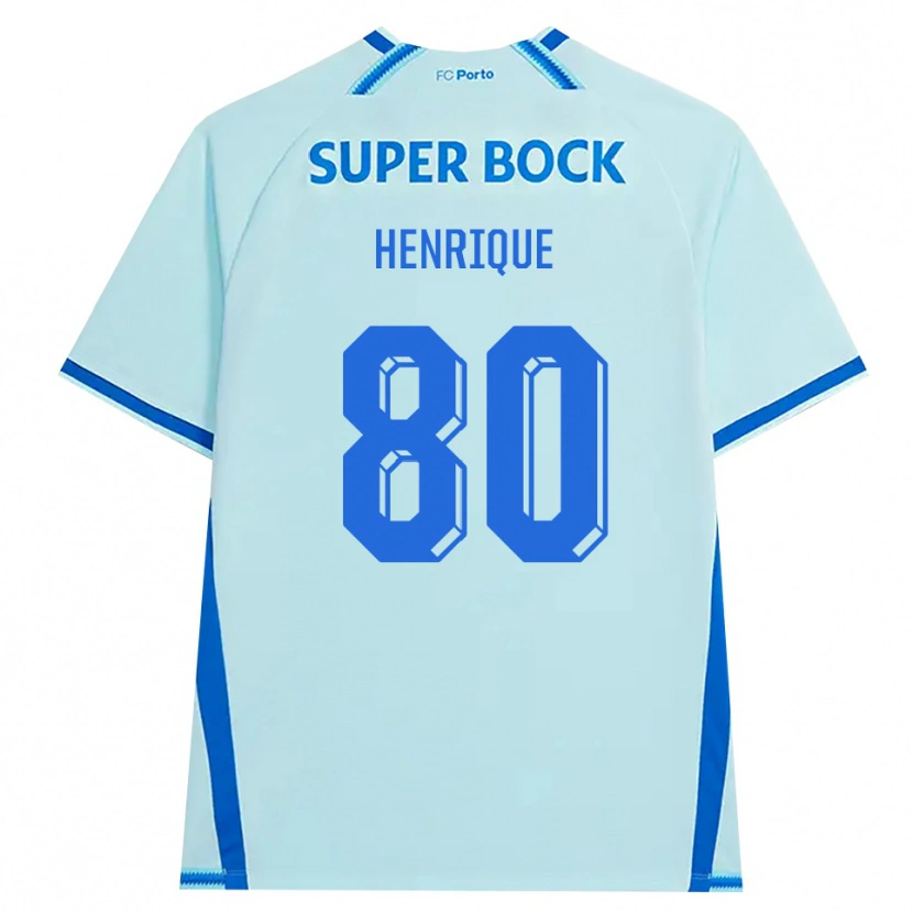 Danxenキッズカイオ・エンリケ#80ライトシアン ブルーサードユニフォームシャツ2026/27ジャージーユニフォーム