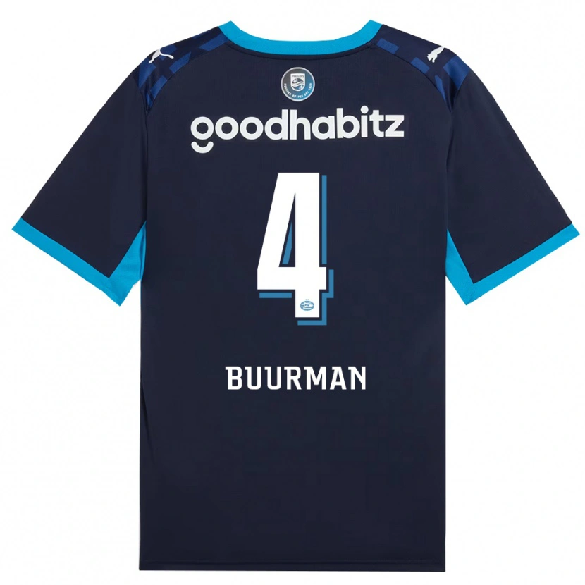 DanxenキッズVeerle Buurman#4ドジャーブルー ロイヤルブルーサードユニフォームシャツ2026/27ジャージーユニフォーム