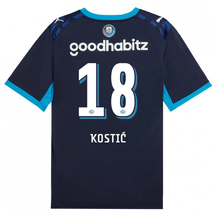 Danxenキッズフィリップ・コスティッチ#18ドジャーブルー ロイヤルブルーサードユニフォームシャツ2026/27ジャージーユニフォーム