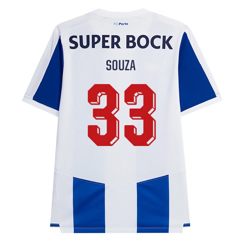 Danxenキッズソウザ#33ブルー ホワイト レッドホームシャツ2026/27ジャージーユニフォーム