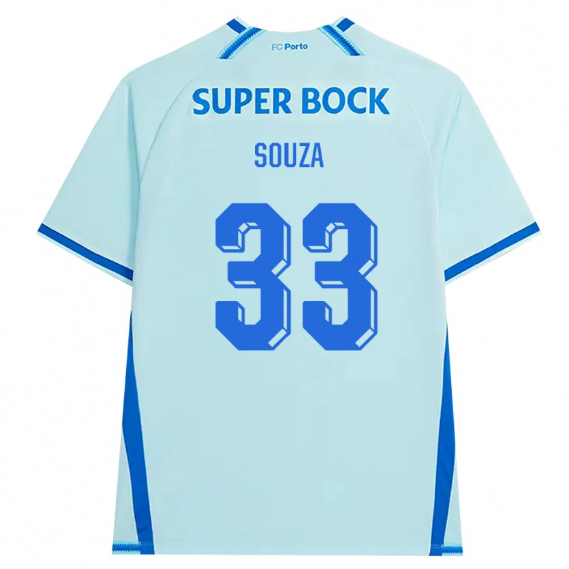 Danxenキッズソウザ#33ライトシアン ブルーサードユニフォームシャツ2026/27ジャージーユニフォーム