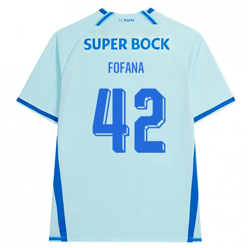Danxenキッズセコ・フォファナ#42ライトシアン ブルーサードユニフォームシャツ2026/27ジャージーユニフォーム