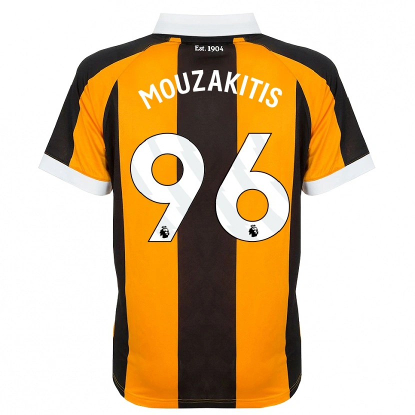DanxenキッズChristos Mouzakitis#96オレンジ ブラック ホワイトホームシャツ2026/27ジャージーユニフォーム