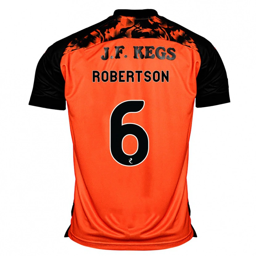 DanxenメンズAshley Robertson#6オレンジ黒白ホームシャツ2026/27ジャージーユニフォーム