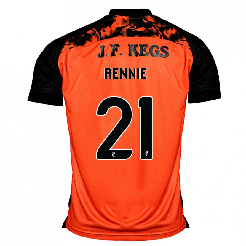 DanxenメンズBeth Rennie#21オレンジ黒白ホームシャツ2026/27ジャージーユニフォーム