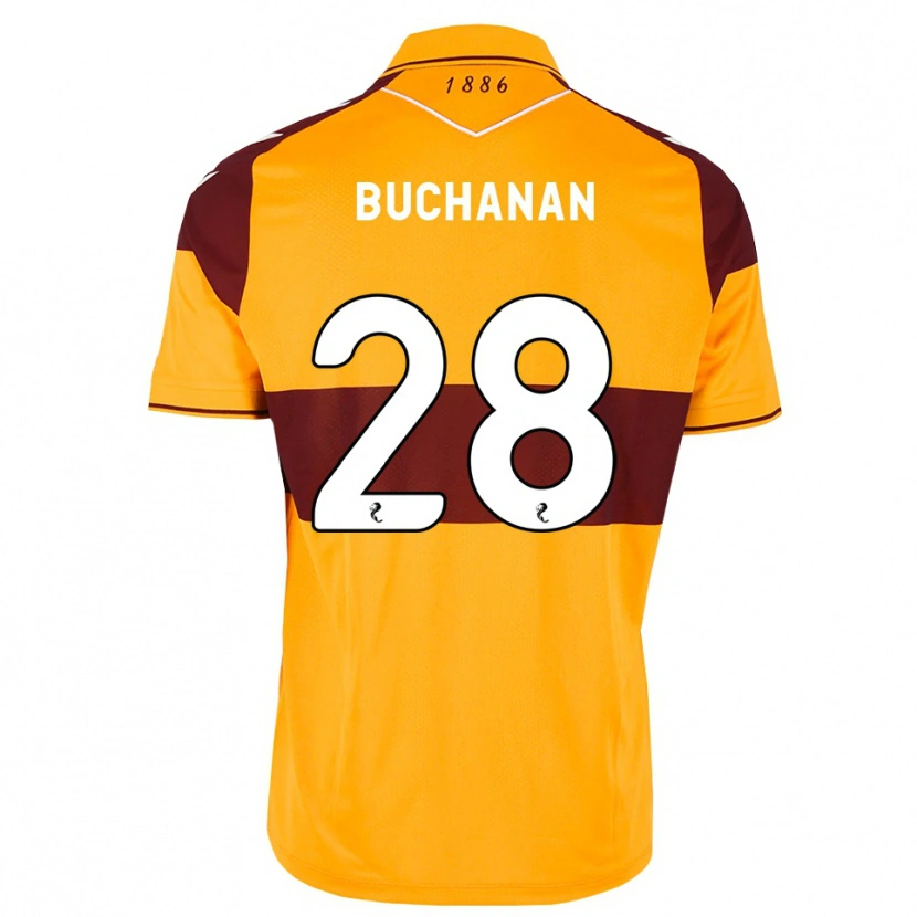 DanxenメンズAaron Buchanan#28マルーン オレンジホームシャツ2026/27ジャージーユニフォーム