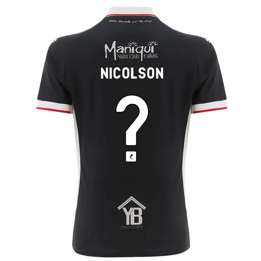 DanxenメンズAmanda Nicolson#0黒白赤ホームシャツ2026/27ジャージーユニフォーム