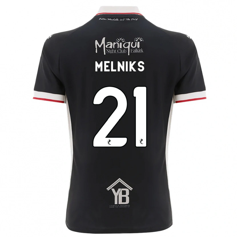 DanxenメンズDeniss Melniks#21黒白赤ホームシャツ2026/27ジャージーユニフォーム