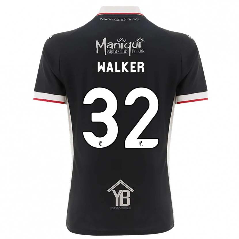DanxenメンズRhys Walker#32黒白赤ホームシャツ2026/27ジャージーユニフォーム